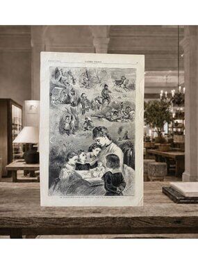 1875 Children’s Hour Fairy Stories Original Harper’s Weekly Victorian Engraving